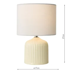 Gigi Twin Pack Ceramic Cream Table Lamps
