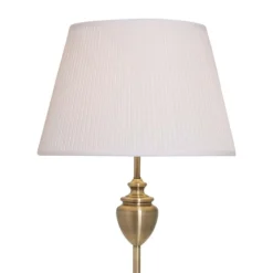 Giona Antique Brass & White Floor Lamp