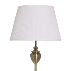 Giona Antique Brass & White Floor Lamp