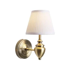 Giona Antique Brass & White Wall Light