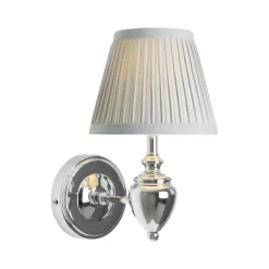 Giona Polished Chrome & Grey Wall Light