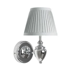 Giona Polished Chrome & Grey Wall Light