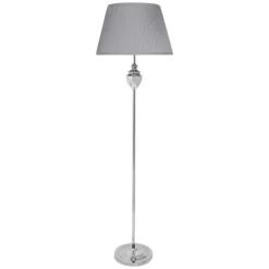 Giona Polished Chrome & Grey Floor Lamp