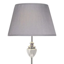 Giona Polished Chrome & Grey Floor Lamp