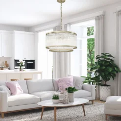 Giovanna 5 Light 2 Tier Gold Ceiling Pendant