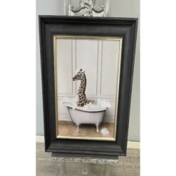 Giraffe Tub 50x40 Wall Art
