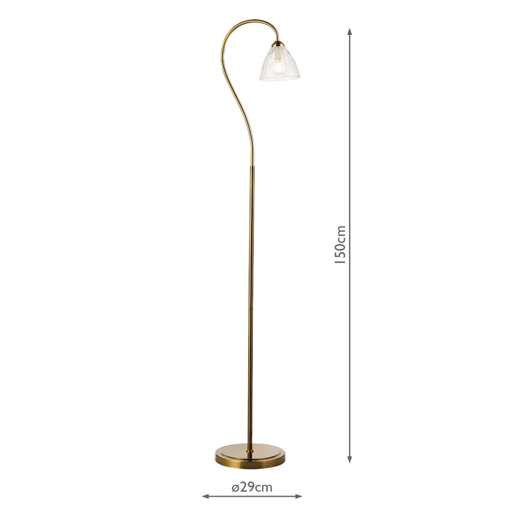 Glynis Antique Bronze Floor Lamp