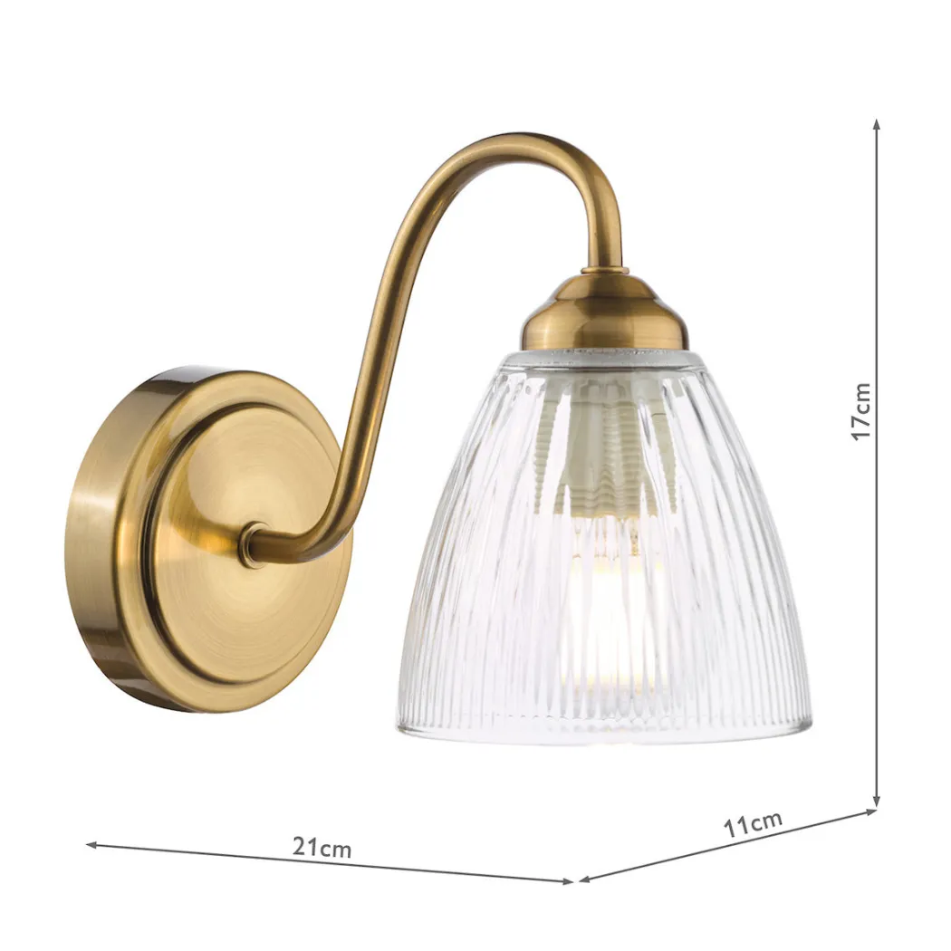 Glynis Antique Bronze Wall Light