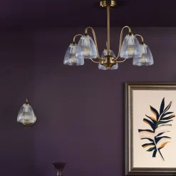 Glynis 5-Light Antique Bronze Semi-Flush Ceiling Light