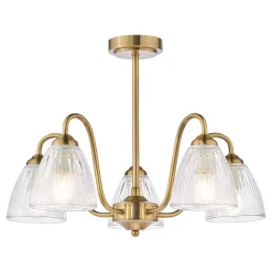 Glynis 5-Light Antique Bronze Semi-Flush Ceiling Light