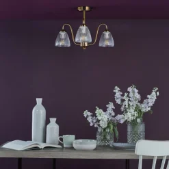 Glynis 3-Light Antique Bronze Semi-Flush Ceiling Light