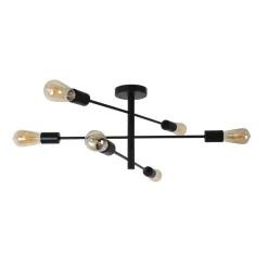 Gosto 6 Light Semi Flush Ceiling Light Black