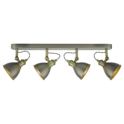 Governor 4 Light Antique Brass Bar Ceiling Light