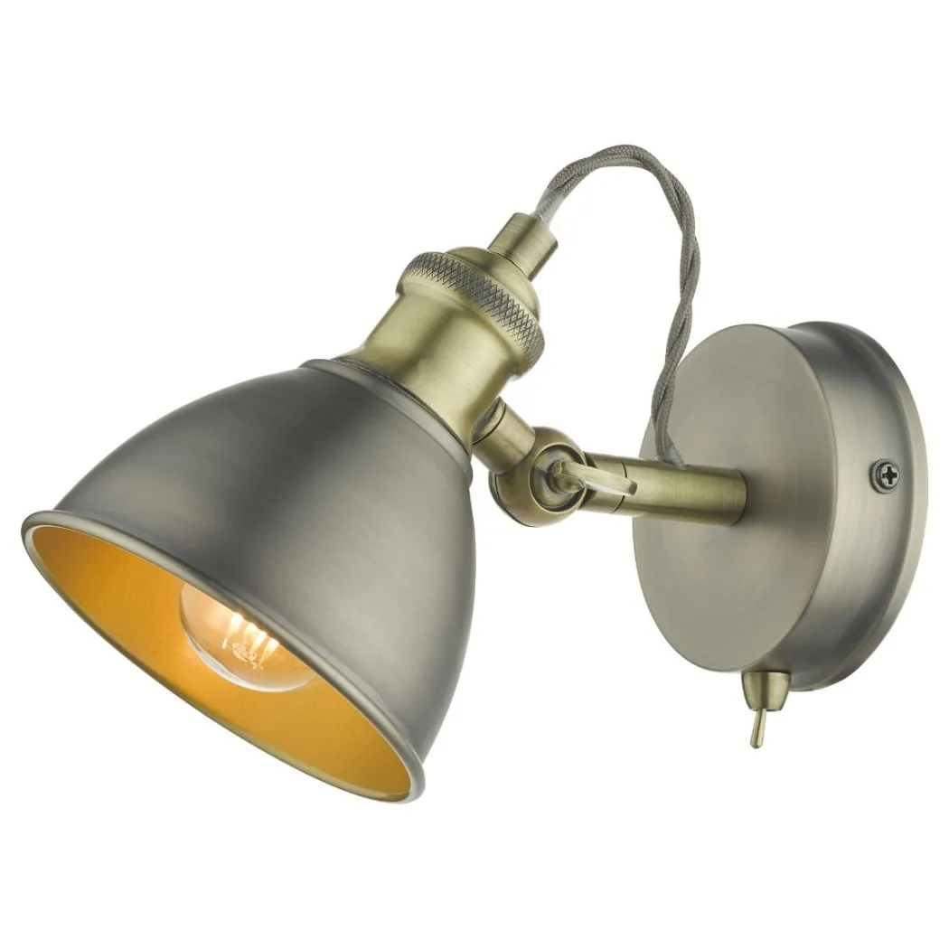 Governor Antique Brass Wall Light