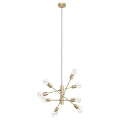 Gradoli 8 Light Gold Pendant Ceiling Light