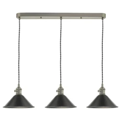 Hadano 3 Light Antique Pewter Ceiling Bar