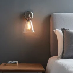 Hal 1 Light Copper & Glass Wall Light