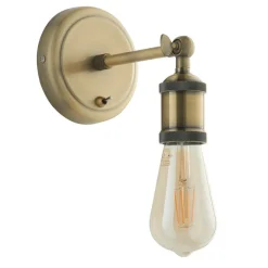 Hal Antique Brass Industrial Wall Light