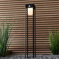 Hallam Matte Black IP44 LED Outdoor Post Large