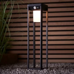 Hallam Outdoor LED Small Matt Black Post IP44