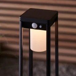 Hallam Outdoor LED Small Matt Black Post IP44