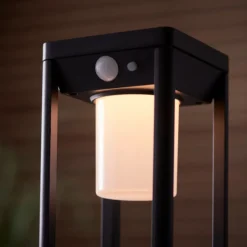Hallam Outdoor LED Small Matt Black Post IP44