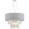 Halle Grey & Crystal Ceiling Pendant