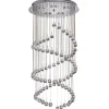 Hallway Polished Chrome & Crystal Ceiling Pendant