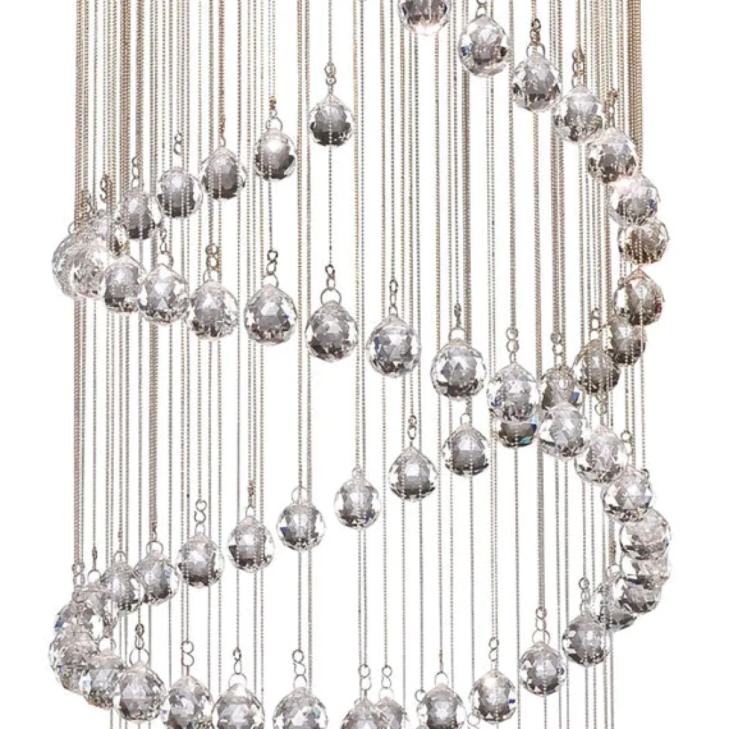 Hallway Polished Chrome & Crystal Ceiling Pendant