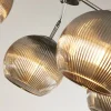 Hamblin 5 Light Chrome and Somked Glass Semi-Flush Ceiling Light