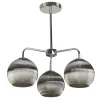 Hamblin 3 Light Chrome and Smoked Glass Semi-Flush Ceiling Light
