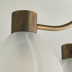 Hamilton 3 Light Antique Brass Semi Flush Ceiling Light