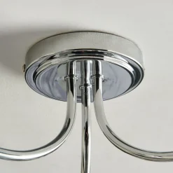 Hamilton 3 Light Polished Chrome Semi Flush Ceiling Light