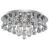 Hanna 8 Light Chrome & Crystal Flush Ceiling Light
