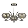 Hansel Semi Flush 3 Light Smoked Glass Ceiling Light