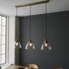 Hansen Antique Brass 3 Pendant Light Ceiling Bar