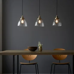 Hansen Antique Brass 3 Pendant Light Ceiling Bar