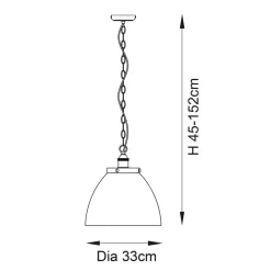 Hansen Brushed Silver Grand Pendant Ceiling Light