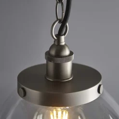 Hansen Brushed Silver Grand Pendant Ceiling Light