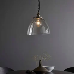 Hansen Brushed Silver Grand Pendant Ceiling Light