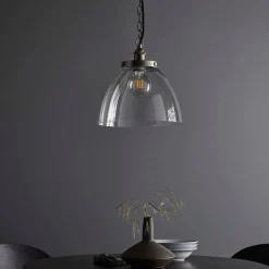 Hansen Brushed Silver Grand Pendant Ceiling Light