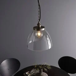 Hansen Brushed Silver Grand Pendant Ceiling Light