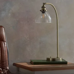 Hansen 53cm Table Lamp Antique Brass