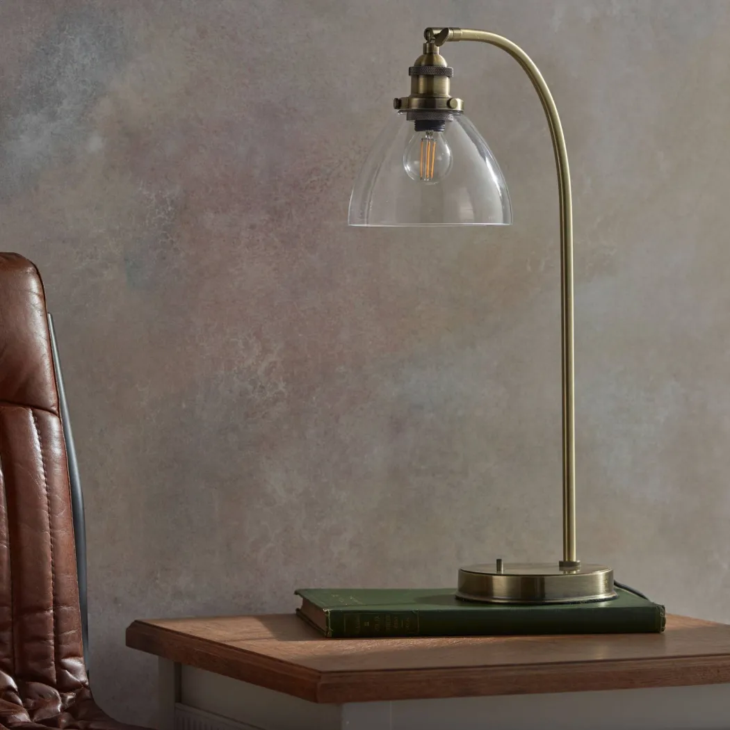 Hansen 53cm Table Lamp Antique Brass