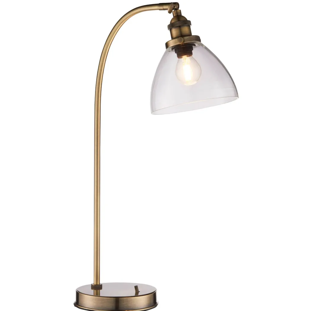 Hansen 53cm Table Lamp Antique Brass