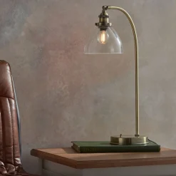 Hansen 53cm Table Lamp Antique Brass