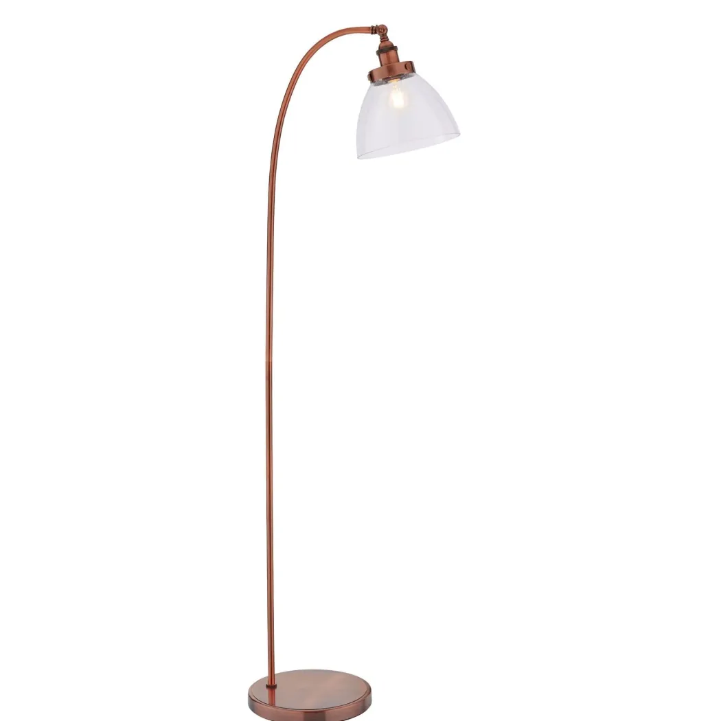 Hansen Copper & Glass Task Floor Lamp
