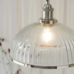 Hansen Large Pendant Ceiling Light Polished Nickel