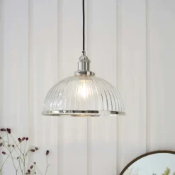 Hansen Large Pendant Ceiling Light Polished Nickel