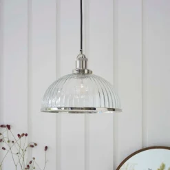Hansen Large Pendant Ceiling Light Polished Nickel